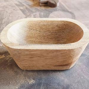 Cuenco para velas de madera de mango Cuenco para masa de madera más vendido Cuenco para masa grande de lujo para hacer velas Madera de mango natural personalizada - Product Image 1