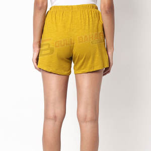 กางเกงขาสั้นเอวสูงผ้าฝ้ายสำหรับผู้หญิงกางเกงขาสั้นลำลองแฟชั่นดีไซน์ใหม่ล่าสุดพร้อมโลโก้ที่กำหนดเองระบายอากาศได้ดี - Product Image 3