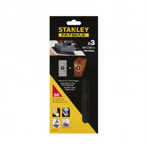 Disques de ponçage en maille Stanley 1/3, 93 x 230 mm, sans Velcro, multipack - Product Image 2