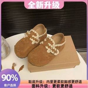 รองเท้าส้นเตี้ยแบบสวม ปลายมน ไม่มีซับใน ส้นกลาง (3-5 ซม.) พื้นรองเท้าแบบแพลตฟอร์ม ทำจากยางและหนังกลับ - Product Image 4