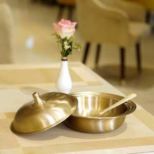 Bol en laiton pour servir en gros, bol à salade et à fruits pour la décoration de la maison, disponible en taille personnalisée, en aluminium et en acier - Product Image 2