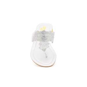 Sandales à talons argentées Fancy Chappal FN0611 - Product Image 1