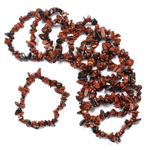 High Quality Chip <b>Bracelet</b> Natural Mahogany Obsidian Chip <b>Bracelet</b> <b>Crystal</b> Stone Chip <b>Bracelet</b> Gemstone Women Colorful Energy - Product Image 3