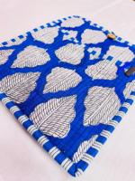 Pochette pour iPad matelassée en coton 100% pur, écologique, légère, anti-poussière, vintage, avec fermeture à boutons, antichoc, multifonction, pour le bureau