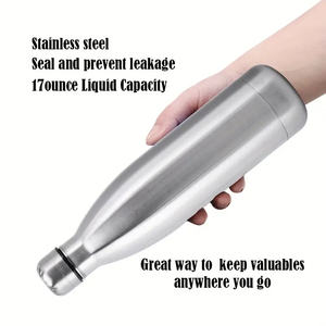 logo Customization 750ml Stainless Steel Diversion Safe Water Bottle with <strong>Hidden</strong> <strong>Compartment</strong> for Cards Keys Cash - Product Image 3
