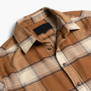 Chemises en flanelle pour hommes de la meilleure qualité, respirantes, ourlet incurvé, style vintage, ajustées, tissu doux, style streetwear, chemise en flanelle - Product Image 5