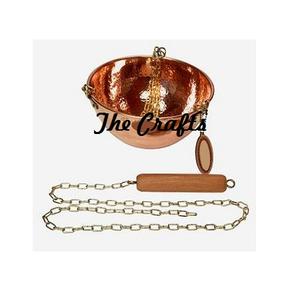 ถาดรองน้ำหยดทองแดงพร้อมโซ่ทองสำหรับอุปกรณ์ซาวน่า - Product Image 4