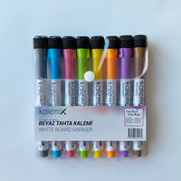 Kalemix-bolígrafos de pizarra blanca, fácil borrado, punta fina, larga vida útil, diseño personalizable, borrador magnético