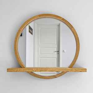 Miroir décoratif de style loft: Art mural en métal noir mat (60x60 cm) - Product Image 1