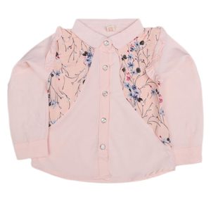 เสื้อเชิ้ตแขนยาวเด็กผู้หญิง - สีชมพู - Product Image 1