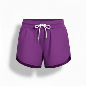 Shorts Deportivos Casuales para Mujer, Personalizados, Cortos, Sólidos, Holgados, con Cordón Ajustable en la Cintura Elástica, de Algodón de Punto de Calidad - Product Image 3