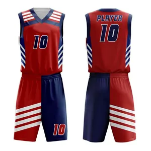 Voll Sublimation Benutzer definierte Quick Dry Blank Basketball Uniformen Reversible Basketball Trikot und Shorts