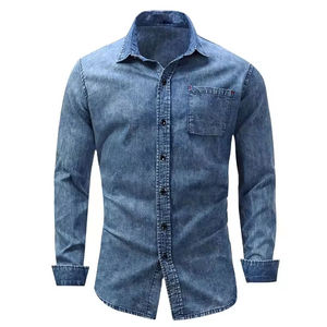 Camisa vaquera clásica para hombre, ropa informal diaria, Camisa vaquera de algodón suave para hombre, Camisa vaquera elegante de ajuste cómodo - Product Image 6