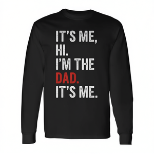 It's Me Hi I'm The Dad It's Me T-shirt à manches longues pour hommes - Product Image 2