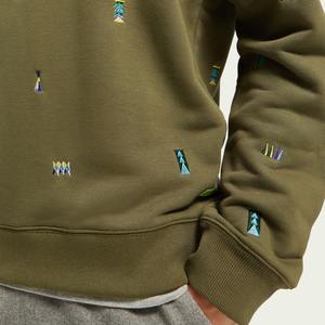 Sweat-shirt en coton surdimensionné unisexe col rond en éponge française avec lavage à l'acide teint uni pour l'hiver - Product Image 5