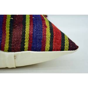 Multicolor Kantha Patchwork Lana Almohada 16x24 Pulgadas Tejido Vintage Patrón - Product Image 4