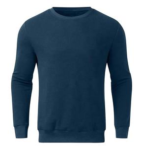 Venta al por mayor de invierno Unisex francés Terry algodón cuello redondo sólido sudaderas con capucha para hombres térmica High Street Vintage estilo de secado rápido - Product Image 3