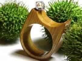 Matériel en bois d'olivier Rin vierge en bois, bagues naturelles à la mode bagues de bijoux en bois à la mode pour hommes imperméables - Product Image 3