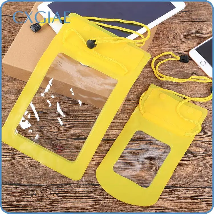 Universal Waterproof PVC Mobile Phone Cases Clear Pouch Waterproof Bag Water Proof Cell Phone Bag With Lanyard