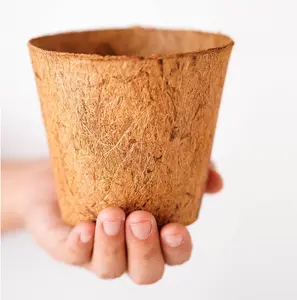 Macetas de Fibra de Coco de 5.5 Pulgadas para Plantas Naturales de Calidad de Exportación, Macetas Contemporáneas para Uso Doméstico a los Mejores Precios - Product Image 1