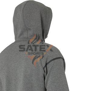 Sweat à capuche zippé pour homme, 100% coton, uni, respirant, séchage rapide, vêtements de sport et de course en plein air, service de personnalisation OEM - Product Image 5