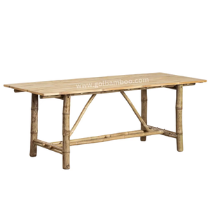 Elegante mesa de comedor de bambú para el hogar, apartamento, Hotel o Villa para uso en la sala de estar, muebles para el hogar - Product Image 1