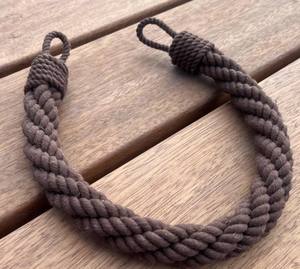 Abrazadera para Cortinas de Cuerda de Algodón Marrón Hecha a Mano: Decoración Boho para Ventanas - Product Image 4