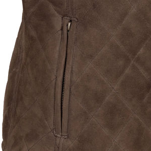 Chaleco informal de piel sintética para mujer, chaleco cálido con cuello vuelto y cremallera, piel auténtica, ropa exterior de algodón, novedad - Product Image 3