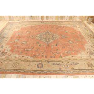 Alfombra Turca Vintage, Alfombra Extra Grande de 11.1x14.7 pies (337x448 cm), Alfombra de Lana con Diseño de Patchwork Naranja - Product Image 2