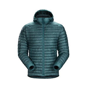 Chaqueta acolchada para hombre de OEM de ropa personalizada, chaqueta universitaria informal de invierno con botones para primavera chaqueta con cremallera de tela tejida teñida lisa - Product Image 5