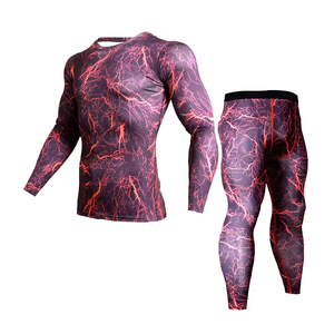Ensemble de compression pour hommes de style parfait vêtements de gym respirant haut tendance ensemble de yoga léger anti-rides avec la meilleure qualité - Product Image 1