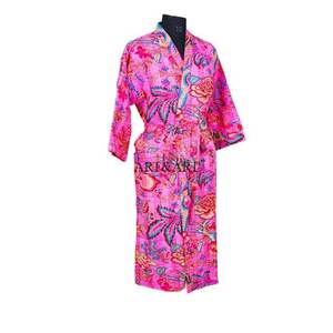 Peignoir Kimono Kantha de Luxe de Qualité Supérieure pour Femme – Vêtement de Nuit Long Fait Main Très Vendu – Robe Kimono Premium - Product Image 5