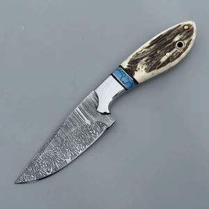 Cuchillo Skinner Hecho a Mano de Acero con Alto Contenido de Carbono con Mango de Cuerno de Ciervo y Hoja de Acero con Alto Contenido de Carbono para Supervivencia al Aire Libre, Campamento y Pesca - Product Image 3