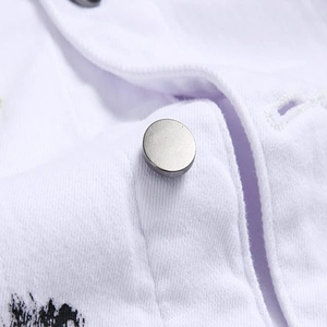 Chaquetas vaqueras transpirables de algodón 2025 de Color sólido básico personalizado de estilo callejero de invierno 100%, fabricante de ropa al por mayor - Product Image 5