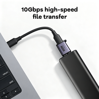 Konverter Adaptor Data Plug and Play USB Tipe-C ke Micro B Berkecepatan Tinggi 10Gbps dari Paduan Aluminium Universal