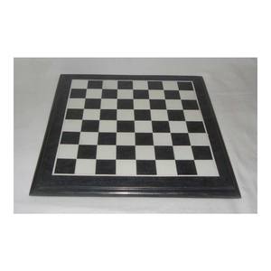 Black White Makrana Marble <b>Chess</b> Design Handmade Polished <b>Table</b> Top For Home Decorate And Playing use - Product Image 1