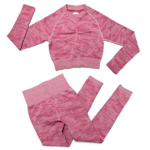 Soutien-gorge de sport haut pour femme Logo personnalisé Ensemble de gymnastique 2 pièces respirant Fermeture à cordon écologique pour Yoga Fitness Running Gym Use - Product Image 4