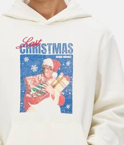 Sweat à capuche surdimensionné avec poche brodée pour homme, tendance de Noël, grammage lourd, impression DTF personnalisée, vente en gros, polyester/coton - Product Image 3