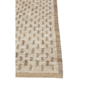 พรมปูพื้นทรงสี่เหลี่ยมผืนผ้าลายเรขาคณิต Nomadic Threads รุ่น PDJT-727 สีงาช้าง ทำจากปอกระเจา สำหรับใช้ในบ้าน ห้องโถง ห้องนั่งเล่น ห้องนอน - Product Image 4