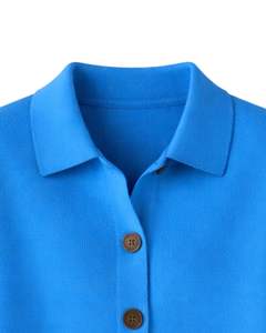 <b>Women</b> <b>Navy</b> <b>Blue</b> V Neck Knit Sweater Long Sleeve Loose Fit Soft Winter Pullover Casual Elegant Daily Wear Top For <b>Women</b> Trend - Product Image 5