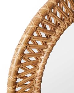 Espejo Redondo de Pared de Ratán, Marco de Mimbre Hecho a Mano, Decoración Bohemia para el Hogar, Espejo Colgante de Ratán Natural para Sala de Estar, Dormitorio, Baño - Product Image 2