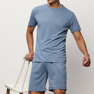 ¡Novedad de 2025! Conjunto de pantalones cortos para hombre, ropa de verano de 2 piezas, camiseta, pantalones cortos, conjunto doble de algodón y poliéster para hombre - Product Image 4