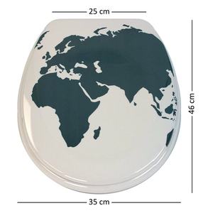 "WORLD" THERMO-HARD <b>SLOW</b>-<b>CLOSE</b> <b>TOILET</b> <b>SEAT</b> - Product Image 3