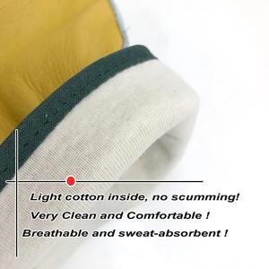 Gants de travail en cuir de vache NMSafety, gants de soudage avec clips pour les sports de plein air et le cyclisme, légers, protection UV - Product Image 2