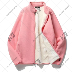 Veste polaire unisexe 2026 avec doublure en sherpa, veste d'hiver chaude à fermeture éclair intégrale, vente en gros de vestes pour hommes et femmes - Product Image 2