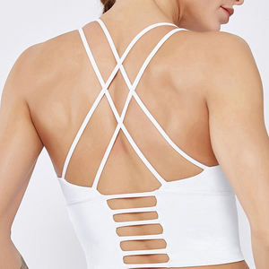 Sujetador de Yoga de compresión para mujer con logotipo personalizado de alto impacto, Sujetador deportivo transpirable sin costuras para mujer - Product Image 2