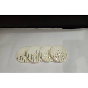 De SCI Mother Of Pearl Inlay Custom Color Bone Inlay Coaster Bone Inlay Posavasos Hecho a mano Mother Of Pearl - Product Image 6