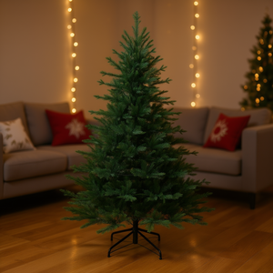 Sapin de Noël Amicasa ASIAGO en PVC PE vert, 210 cm de haut avec un diamètre de 147 cm, pour décorations festives - Product Image 3