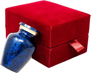 Petites urnes pour les cendres humaines, urne souvenir, urne pour les cendres humaines Femme adulte, funérailles maman et papa pour les cendres, livré avec étui bleu - Product Image 4