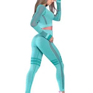 Estilo de vida activo para mujer, gimnasio, entrenamiento, ropa deportiva, resistente al agua, conjunto de Yoga de 2 piezas - Product Image 1
